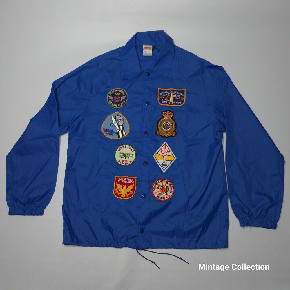 VINTAGE AIR RACES RENO FLY IN MERCED ROYAL AIR FORCE PATCH NYLON WINDBREAKER USA